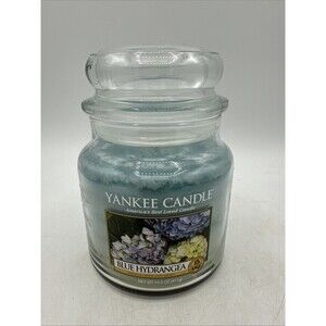 Yankee Candle Blue Hydrangea 14.5 oz New Retired Glass Jar